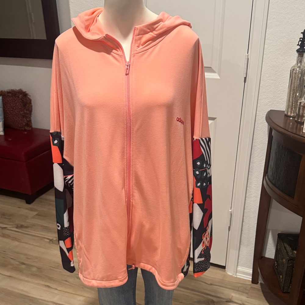 Adidas Peach and Multicolor Women's Jacket